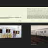From the Platform 2 by Schiffer Publishing, Ltd. features a collage of seven photos of Bronx subway graffiti on train cars, with captions and text on a black background, reflecting 1980s graffiti and New York hip-hop culture.