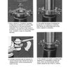Four labeled images from Schiffer Publishing, Ltd.’s Tanker Operations show the process of aligning, securing, and tightening a Cam-Lock coupling to a cargo pipe—key knowledge for earning a tankerman endorsement.