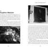 A spread from "Paranormal Research" by Schiffer Publishing, Ltd. shows text on the Houghton Mansion, a black-and-white exterior photo, and a framed portrait—ideal for fans of ghost hunting and paranormal investigations.