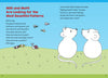 Two white mice sit on green grass under a blue sky. One mouse looks sad as bugs and a snail crawl nearby. Text shares how Milli feels left out for not having unique patterns like those in the Zendoodle for Children book by Schiffer Publishing, Ltd.