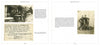 Two pages from "Images from Over There" by Schiffer Publishing, Ltd.: the left shows a vintage WWI soldiers' café photo, note, and description; the right features men in costume, travel discussion, and rare military photos.