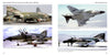 A collage features McDonnell-Douglas F-4 Phantom II jets at George Air Force Base, California, shown on airfields and in flight with various markings. Product by Schiffer Publishing, Ltd.