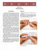 Page titled Techniques features basic knitting instructions with photos showing how to make a slip knot and cast on—essential for vintage or bead-knit purse projects from Knitting Beaded Purses by Schiffer Publishing, Ltd. Includes text and patterned border.