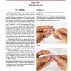 Page titled Techniques features basic knitting instructions with photos showing how to make a slip knot and cast on—essential for vintage or bead-knit purse projects from Knitting Beaded Purses by Schiffer Publishing, Ltd. Includes text and patterned border.