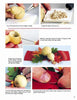 Step-by-step photo guide for creating a turkey craft from "Making Gourd Headpieces" by Schiffer Publishing, Ltd.—shows carving, adding leaf feathers, and a ribbon neck wrap, with hands and tools visible throughout the assembly. Perfect for gourd craft enthusiasts.