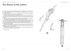 Two pages from Kabbalah and the 22 Paths of Healing by Schiffer Publishing, Ltd., feature black-and-white drawings of a nude figure in expressive poses with Hebrew letters, inspired by Kabbalistic healing. Text appears on the left; illustrations on both pages.