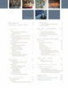 A contents page from "Creative Rims for Gourd Art" by Schiffer Publishing, Ltd. shows section titles, author names, and page numbers in ornate fonts, with images of beaded, braided jewelry, and rim-finishing gourd art at the top.