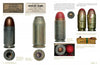 An illustrated page from "The US M3/M3A1 Submachine Gun" by Schiffer Publishing, Ltd. features ammunition types, including close-ups, cross-sections, dummy and blank cartridges, with details on WWII submachine gun rounds.