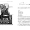 A page from "French Units in the Waffen-SS" (Schiffer Publishing, Ltd.) shows two black-and-white photos: French Waffen-SS volunteers raising a flag and a group of French SS men in winter coats, with text on the Charlemagne Division in WWII.