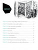 The table of contents for "Mineral Treasures of the Ozarks" by Schiffer Publishing, Ltd. features an illustration of miners and lists chapters on collectible mineral specimens, Ozarks minerals, metals, mining topics, and page numbers.