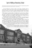 Black-and-white photo of Bellevue Elementary School, a historic brick building. Above, Haunted Richmond II by Schiffer Publishing, Ltd. explores the school's history and its ties to haunted Richmond legends.