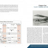A spread from Schiffer Publishing’s "Training the Right Stuff" shows a chart of U.S. military training aircraft timelines left, and right, Chapter One: Flight Training Before Jets with a vintage biplane photo and early aviator.