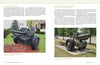Two pages from "American Breechloading Mobile Artillery 1875-1953" by Schiffer Publishing, Ltd. show photos and details of a 3-inch mobile artillery gun near a house and a 155 mm howitzer set on grass beside buildings.