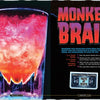 A vibrant cocktail with red and pink layers in a glass pops against a black background. Bold text reads LET'S GET MONSTER SMASHED, with the recipe below and a nod to Schiffer Publishing, Ltd.'s Halloween party drinks theme at the bottom.