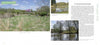 A grassy meadow with scattered trees beneath a blue sky, with inset images of a pond, illustrate Patuxent Research Refuge in Prince George’s County, Maryland, as featured in "Maryland's Public Gardens & Parks" by Schiffer Publishing, Ltd.