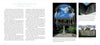A two-page spread from "Cuba's Evolution" by Schiffer Publishing, Ltd.: The left page covers Cuban history; the right shows three photos—an arched colonial courtyard with palms, a colonial-style house, and a white picket fence with palms in Havana.