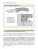 A diagram in "The Lockback Folding Knife" by Schiffer Publishing, Ltd. labels the latch, notch, and blade angles. Below, text explains correct notch angles for knifemaking, with extra advice provided in a highlighted box.