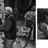 From Schiffer Publishing, Ltd., "Briefly Seen" features two black-and-white NYC street photos: left, a bustling street with an elderly man and bicycle; right, a suited man chats with a woman amid a lively crowd.