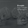 Folding Polyhedra by Schiffer Publishing, Ltd. features transparent geometric models—B-models from triangles or pentagons—displayed on a dark background, celebrating the beauty of math art with creative polyhedra projects.
