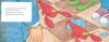 A playful scene from Schiffer Publishing, Ltd.'s "Lobsters on the Loose" shows lobsters scuttling across a brown checkered floor with puddles, dodging legs in green heels, white sneakers, and blue pants as rhyming text appears top left.