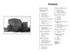 Black-and-white photo of an old, boarded-up stone building and staircase sets a haunting tone for "Ghosts and Legends of Charleston, South Carolina" from Schiffer Publishing, Ltd.; at right, the table of contents lists chapters and pages.