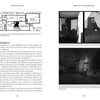 In Schiffer Publishing, Ltd.'s Paranormal Research, one page features a house layout diagram with investigative text for ghost hunters; the other shows three photos—two of a dark bedroom and one of an empty room with scattered furniture.