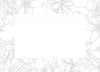 Watercolor Cards by Schiffer Publishing, Ltd. feature a rectangular white card framed with light gray, hand-drawn floral borders inspired by Kristy Rice. The blank center is perfect for your personal message—art for joy’s sake.