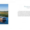 A brochure featuring a boat on a lake, inspired by the tranquil scenery of Cape Cod and the Islands. Product by Schiffer Publishing, Ltd.