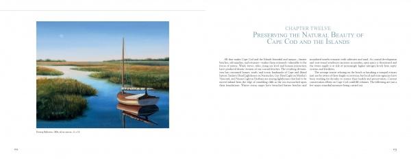 A brochure featuring a boat on a lake, inspired by the tranquil scenery of Cape Cod and the Islands. Product by Schiffer Publishing, Ltd.