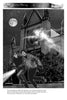 Two men with flashlights flee a gothic church under a full moon, as a glowing ghost appears above them—echoing eerie tales from "Ghosts of Greater Los Angeles" by Schiffer Publishing, Ltd. The dramatic scene is in black and white with intense shadows.