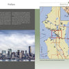 The book “Scenic Seattle” by Schiffer Publishing, Ltd. opens with a preface and a cityscape photo of Seattle on the left page, and a map of top photo spots on the right—a perfect introduction to your Seattle photography journey.