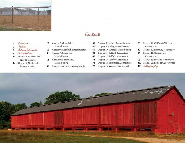 Tobacco Sheds by Schiffer Publishing, Ltd. captures a classic red barn with a white object in the background, evoking the timeless charm of New England barns along the Connecticut River Valley.