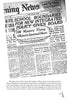 The book "Mid-Atlantic UFOs" by Schiffer Publishing, Ltd. includes a black-and-white July 9, 1954 newspaper front page with headlines on school boundaries, 100 UFO sightings, atomic test news, and a typed caption at the bottom.