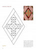Making the Lancaster Diamond Sampler by Schiffer Publishing, Ltd. features a geometric black-and-white quilting block design and a finished quilt sampler in red, pink, yellow, and green. The page includes step-by-step instructional quilting images.