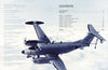 A US Army Twin Beeches aircraft, featured in Schiffer Publishing, Ltd.'s book, flies above the clouds with a radar dome; contents and chapter listings are shown in the upper right of the image.