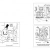 Discover laugh-out-loud moments in "Mirth in the Morning...and All Laughternoon" from Schiffer Publishing, Ltd.—six witty single-panel black-and-white cartoons by Jonny Hawkins feature penguins, quirky doctors, psychics, alleys, and more comic fun!.