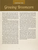 A page from "Swept Away" by Schiffer Publishing, Ltd. features text on broomcorn’s growth, harvest, and use in broom making, with decorative borders and a prominent chapter heading at the top.