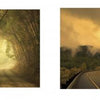 Experience the beauty of Southern Oregon with Schiffer Publishing, Ltd.—featuring stunning landscape photos of a sunlit dirt road through forest and a winding paved road under dramatic clouds, capturing the region's unique charm.