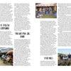 A magazine page captures the vibrant energy of the Philadelphia Folk Festival, featuring Smiling Banjo from Schiffer Publishing, Ltd., a celebration of musical heritage and timeless traditions.