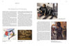 A two-page spread from "Emerging from the Shadows, Vol. I" (Schiffer Publishing, Ltd.) explores California's art history, featuring four paintings: abstract art, sheep in a field, a man on stairs, and a dark-skinned man in a city at night.