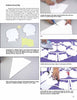 Instructional page with step-by-step photos and written directions for creating a bulletin board display using papercutting techniques with Schiffer Publishing, Ltd.'s "Creating Snowflake Art.
