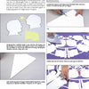 Instructional page with step-by-step photos and written directions for creating a bulletin board display using papercutting techniques with Schiffer Publishing, Ltd.'s "Creating Snowflake Art.