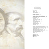 Left page: Sepia portraits of two Indigenous people—a photographic study. Right page: Table of contents with chapters, sections, and page numbers for "Artifacts of the Battle of Little Big Horn" by Schiffer Publishing, Ltd. in black on white.