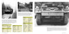 A book spread from Schiffer Publishing, Ltd.'s "Sturmgeschütz" shows WWII German tanks and Sturmgeschütz vehicles on forest roads with black-and-white photos, close-ups, data tables, and details on the Ausf H variant.