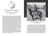 A spread from Ghosts, Legends, and Lore of the Rockies (Schiffer Publishing, Ltd.) shows text on the left and a black-and-white photo of a cowboy on horseback on the right. The decorative chapter, Ghost Rider of Cimarron, explores Old West supernatural tales.