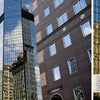 A collage of modern and historic city buildings on the cover of Pittsburgh by Schiffer Publishing, Ltd. features glass facades reflecting older structures, red and gold stripes, and a domed rooftop among the high-rises.