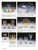 A catalog page showcases Elegant Glass by Schiffer Publishing, Ltd.—ornate glassware, intricately etched with floral and decorative patterns—perfectly arranged, labeled, and ideal for identifying glass patterns in various styles and colors.