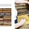 A person inspects a cigar in a shop in Key West—boxes labeled Leaf, Hand, and Rolled line the shelves as another expertly rolls cigars by hand. Discover more local experiences in "101 Things to Do in Key West" from Schiffer Publishing, Ltd.