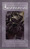 The book cover for Inspirations for Survivors by Schiffer Publishing, Ltd. features a dark, artistic image of two roses symbolizing healing, with the subtitle "44 Inspirational Cards & Guidebook by Aunia Kahn & Russell J. Moon" on a textured purple background.