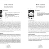 A page from Schiffer Publishing, Ltd.'s Intuitive Wisdom tarot guidebook features illustrated descriptions, keywords, and meanings for the 3 of Swords (Separations) and 4 of Swords (Partnership) from this intuitive tarot deck.